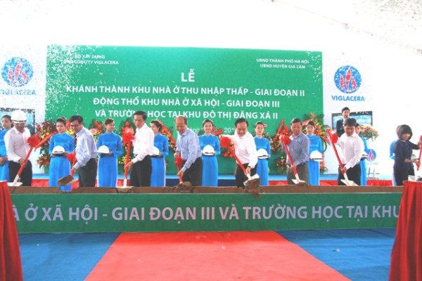 TCT Viglacera chính thức khánh thành khu nhà ở Thu nhập thấp giai đoạn II, Động thổ Khu nhà ở xã hội Giai đoạn III và trường học tại KĐT Đặng Xá II